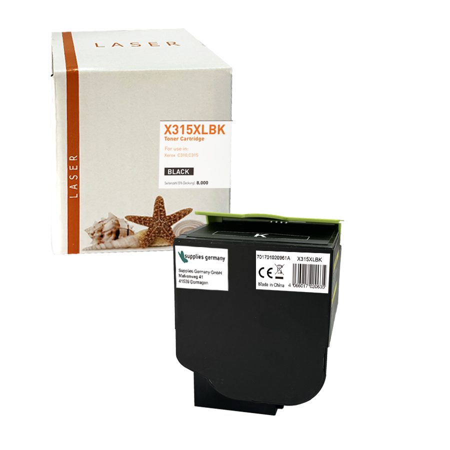 C315XLschwarz alternativ Toner schwarz für Xerox / 006R04364 / 8.000 Seiten C315XLschwarz alternativ Toner schwarz für Xerox / 006R04364 / 8.000 Seiten