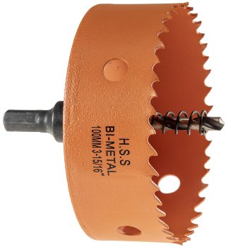 Lochsäge HSS Bi-Metall Ø100mm, Sechskant Aufnahme, Schnitttiefe 38mm