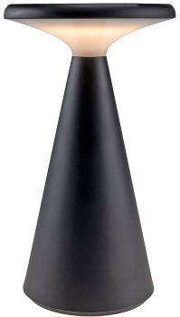 LED Solar-Tischleuchte "Foco Sol" / 2700K, IP44, dimmbar, 20cm, matt schwarz