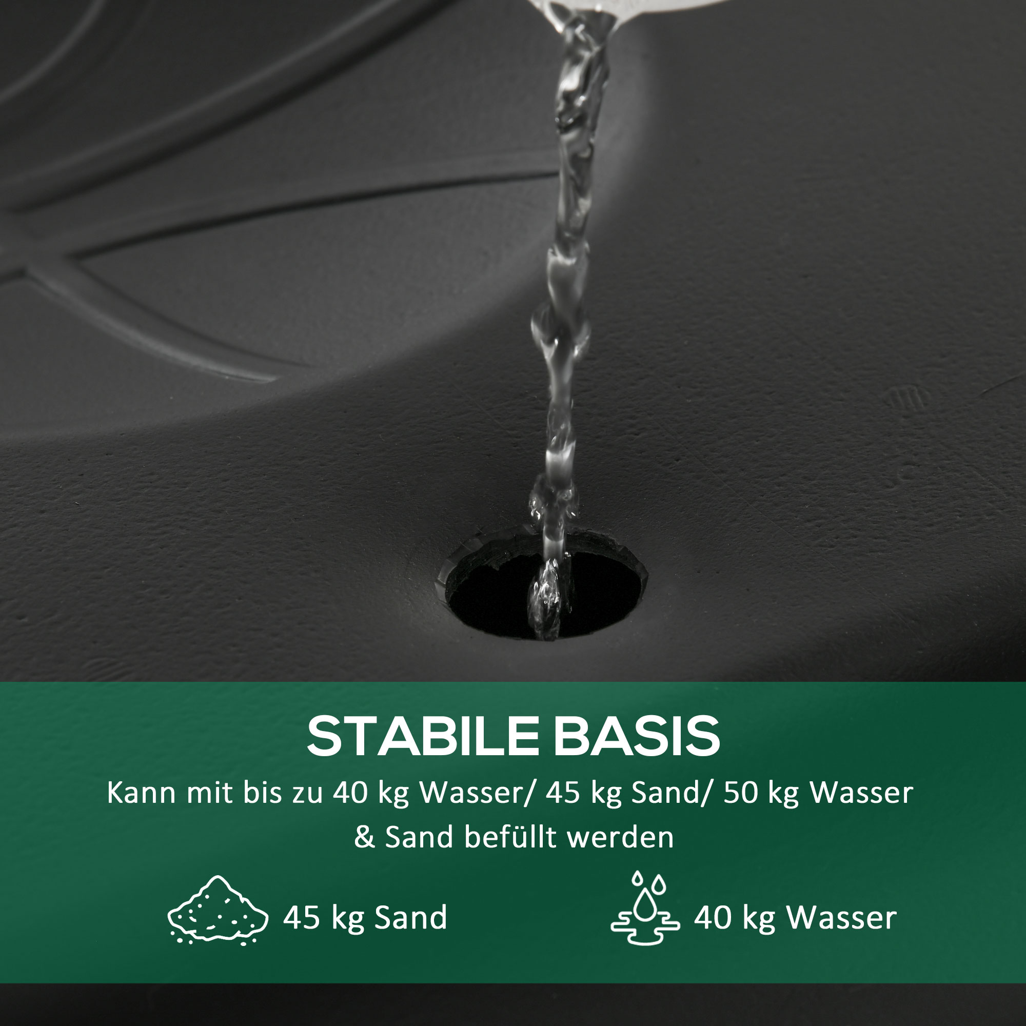 Basketballständer mit Rädern rollbar 210-260 cm höhenverstellbar Basketballkorb mit Ständer geeignet für den Außen- und Innenbereich Stahl Kunststoff Schwarz