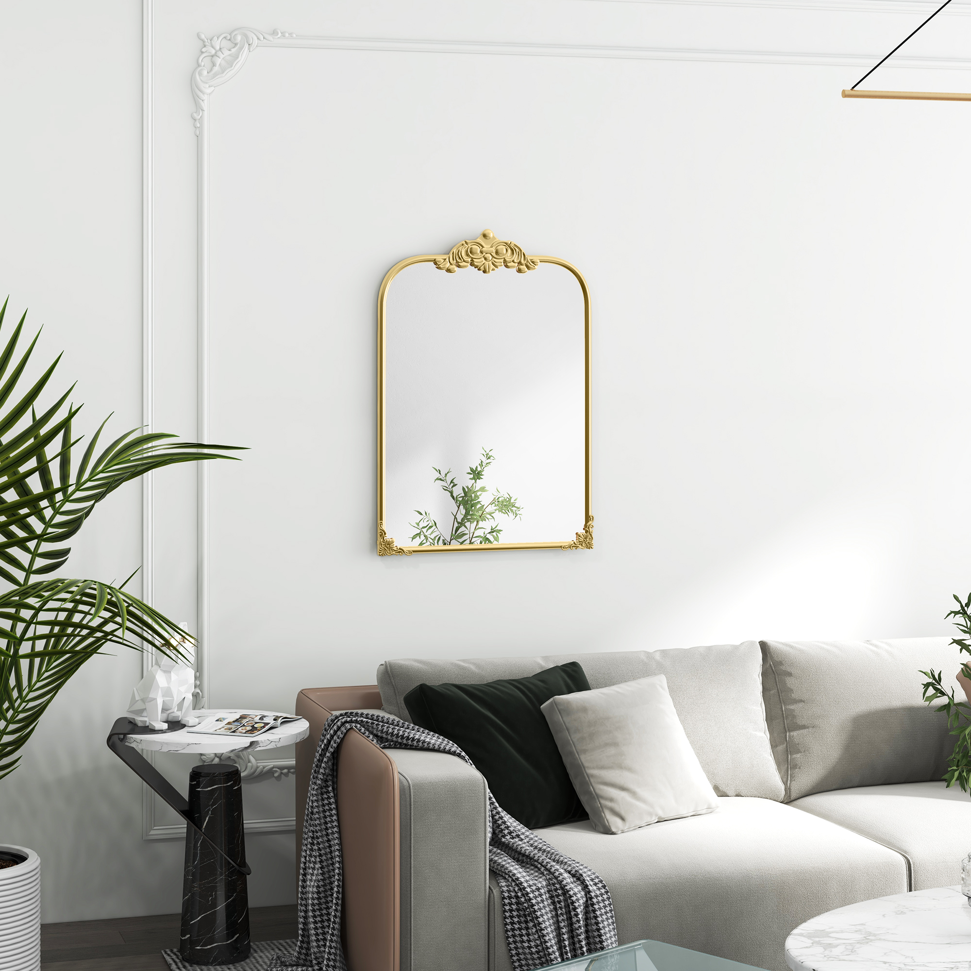 Wandspiegel, stilvoll, 60x3x87cm, Goldton