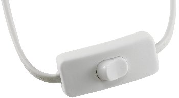 Netzkabel mit Schalter und E27 Fassung / 1,4m + 2m lang, weiß