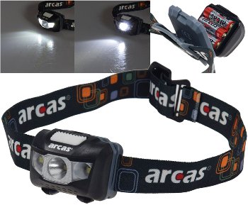 LED-Stirnlampe ACRAS "HeadLight CREE" 5W / 160 Lumen, inkl. 3x Micro Batterien
