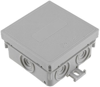 Feuchtraum-Kabelabzweigkasten, 10er Pack / 75x75x40mm, IP54, 7-fach, grau
