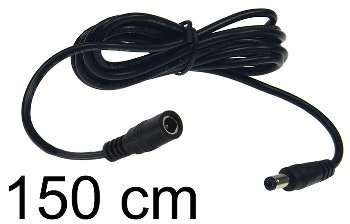 Verlängerungskabel für Netzteile 1,5m / 5,5mm / 2,1mm, Stecker / Buchse
