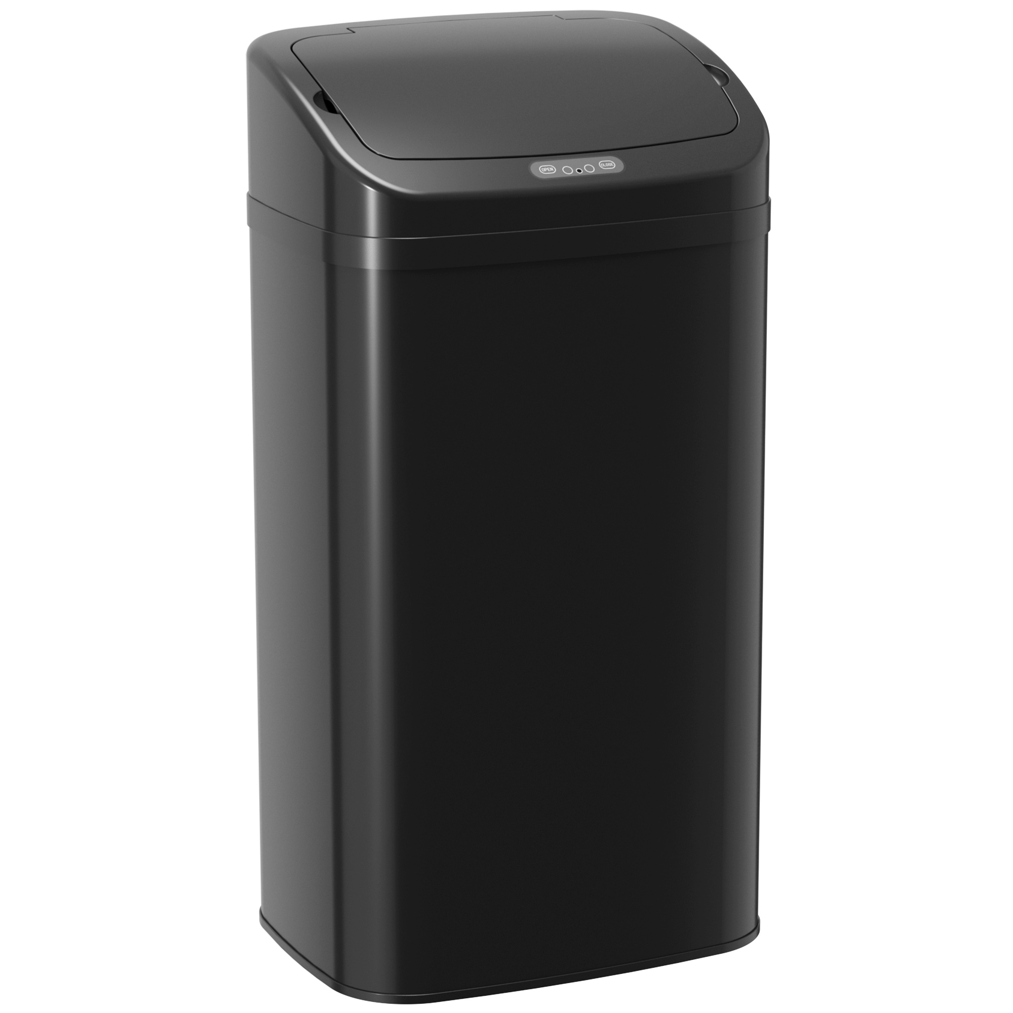 48l Sensor-Mülleimer für Küche oder Büro, automatische Schließ-Funktion, Edelstahl, Schwarz