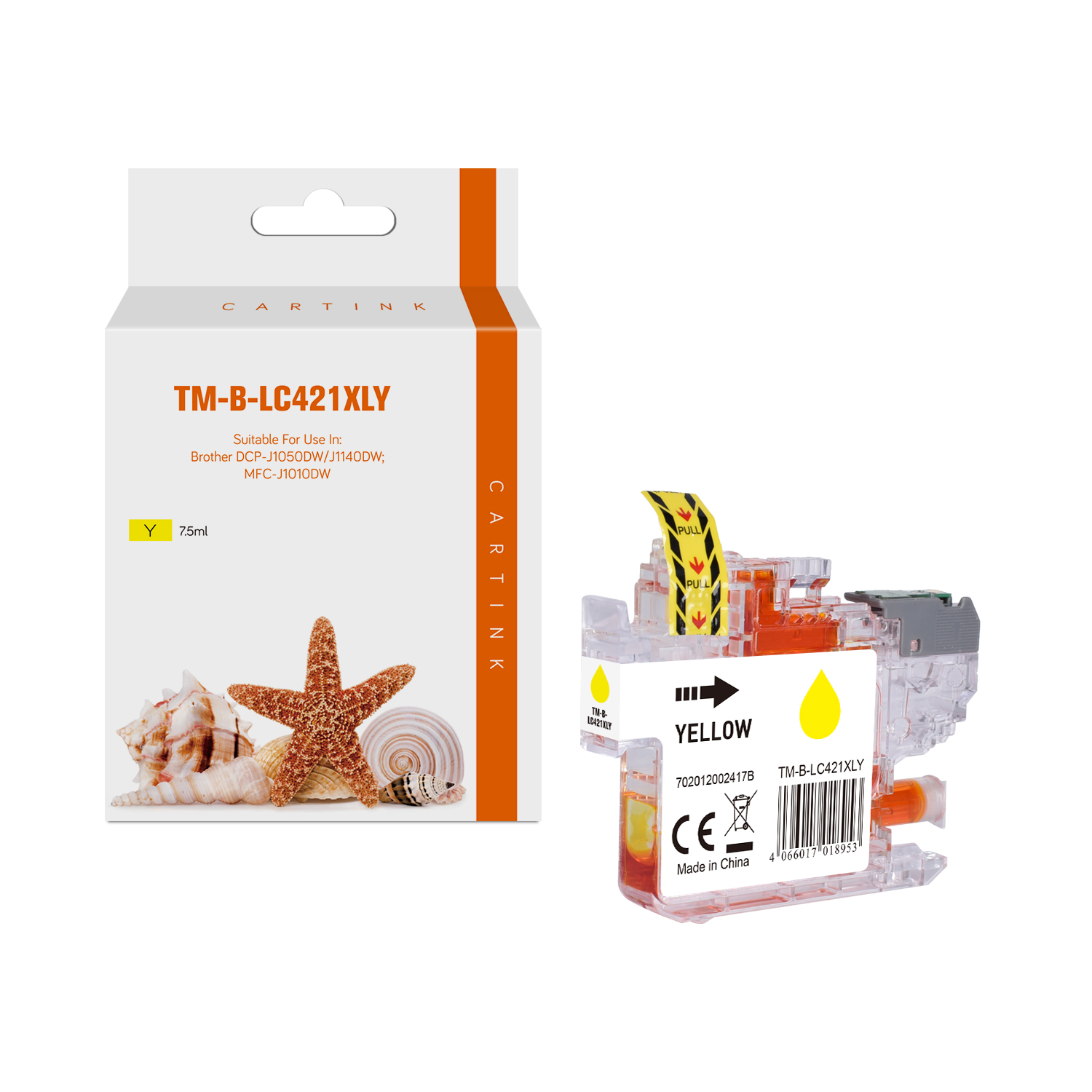 LC421XLY alternativ Seestern (Dye) Tinte gelb für Brother / LC421XLY / 7,5ml LC421XLY alternativ Seestern (Dye) Tinte gelb für Brother / LC421XLY / 7,5ml