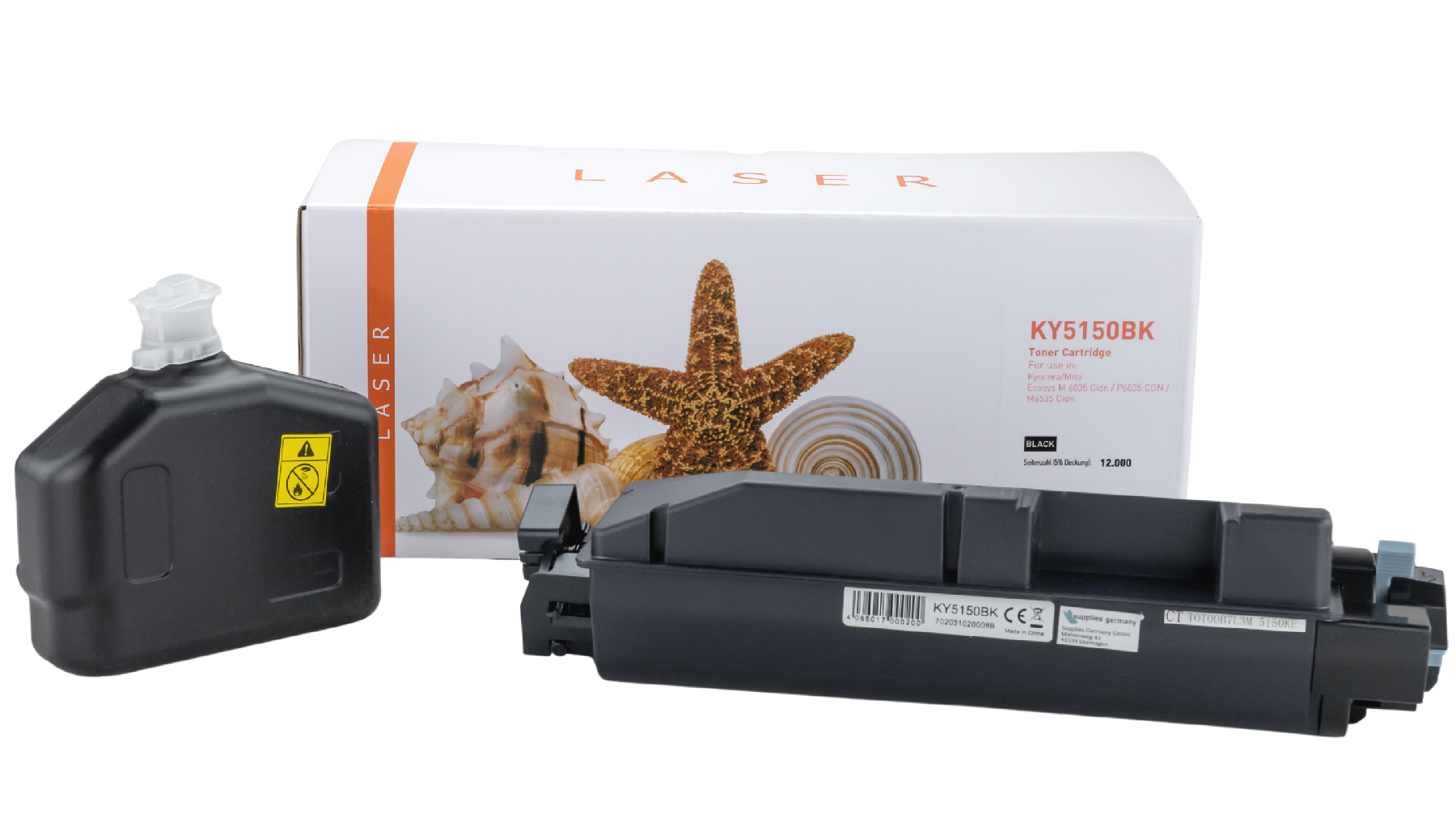 TK5150schwarz alternativ Toner schwarz für Kyocera / TK5150K / 12.000 Seiten