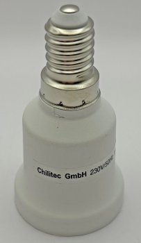 Lampensockel-Adapter, Kunststoff / E14 auf E27