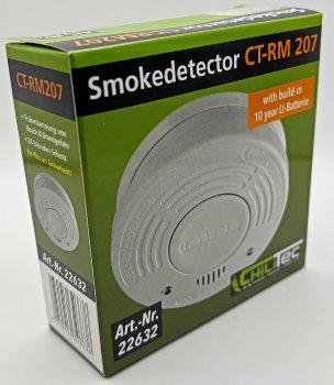Rauchmelder "CT-RM 207" DIN EN14604, integrierte 10 Jahres Lithium-Batterie