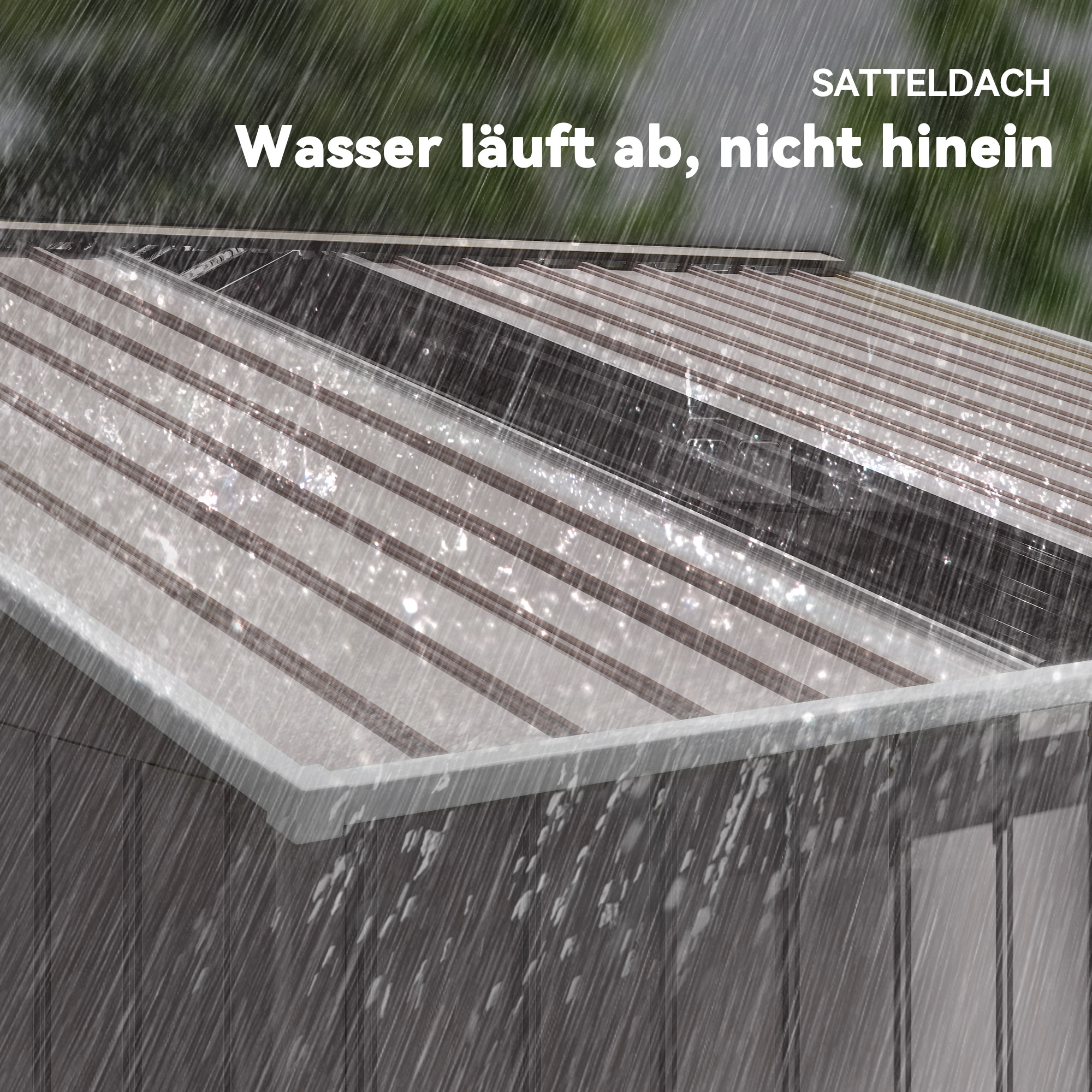 Geräteschuppen aus Metall mit Schiebetüren und Belüftungsfenstern, 277 x 195 x 192 cm, Hellgrau