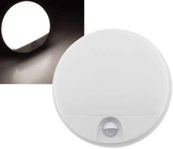 LED Wandleuchte "PAYAR" IP54, 4000K / 15W, 1570lm, 140° Bewegungsmelder