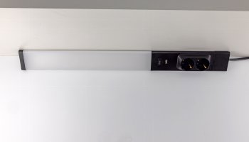LED Unterbauleuchte "Arusha" schwarz / USB A+C PD, 60cm, Licht warmweiß