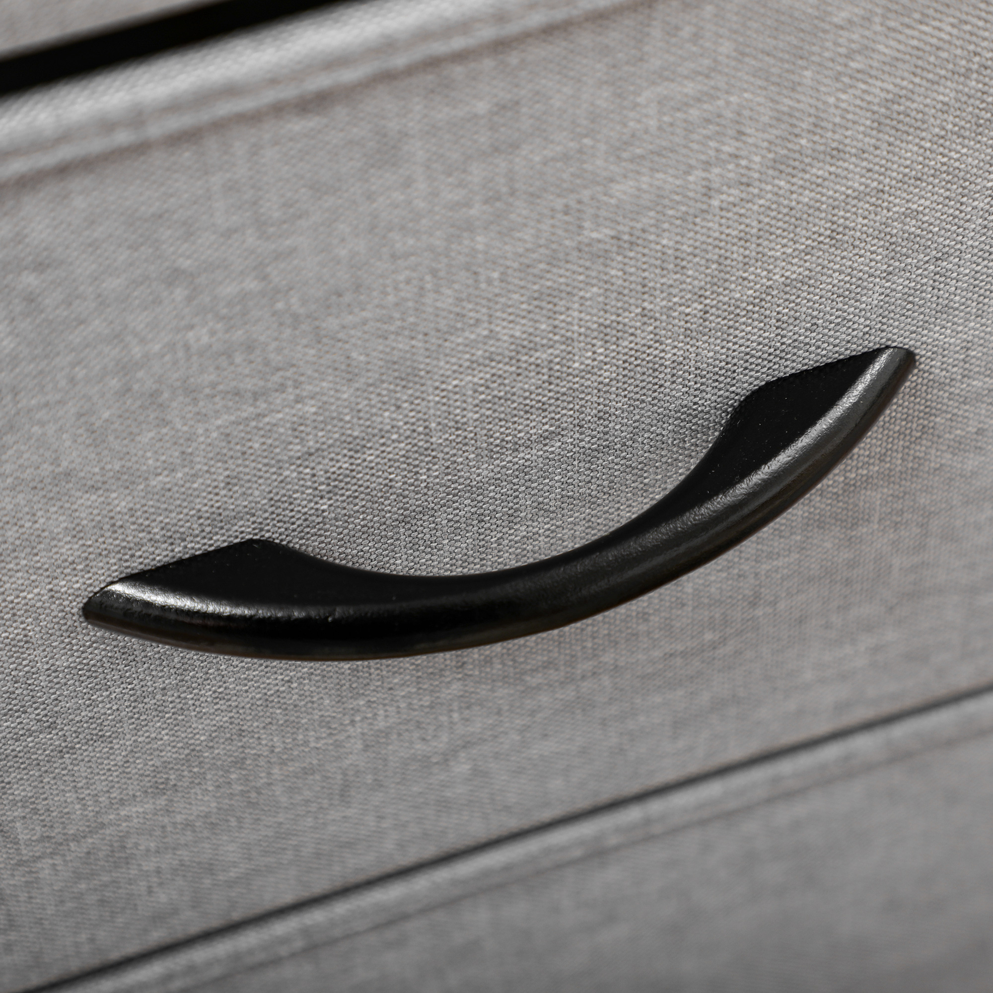 Kommode mit 5 Schubladen aus Stoff Aufbewahrungsschrank mit Griffen 45 x 30 x 116 cm Grau