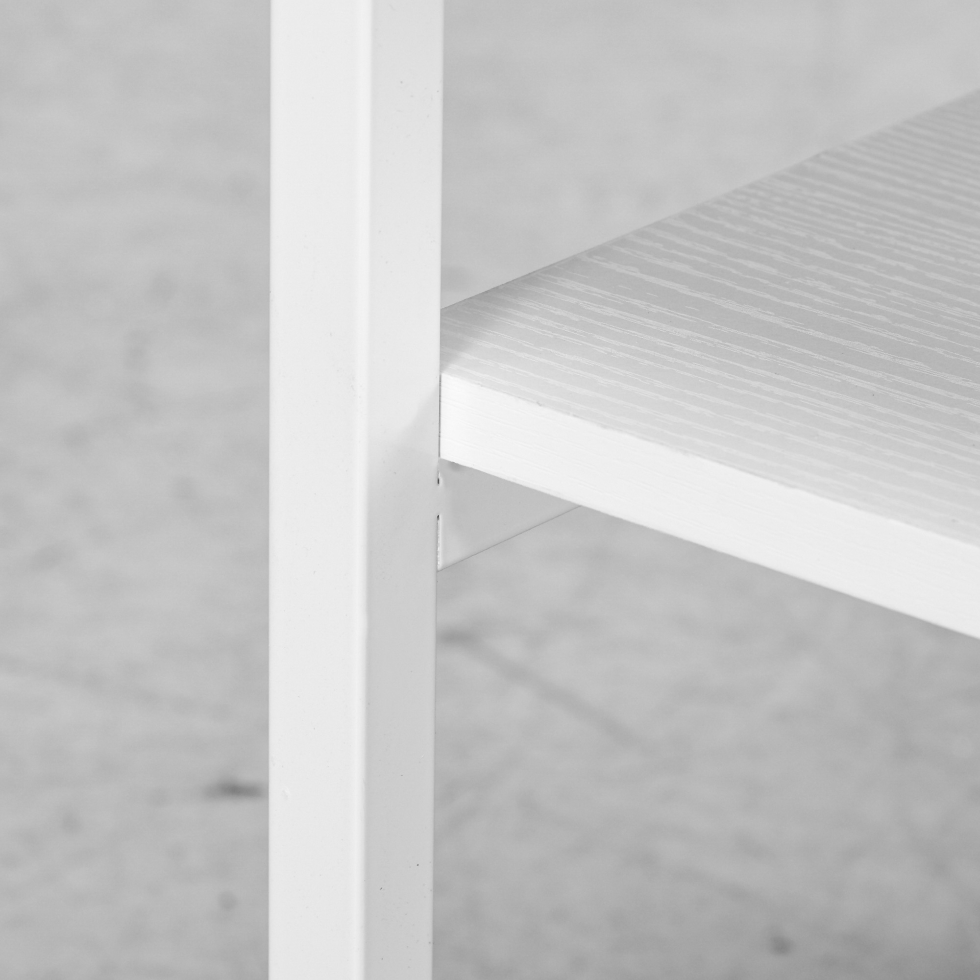 Druckertisch mit Rolle, Druckerständer mit 3-Ebene, Druckerhalter Stahl, 50 x 50 x 52,5 cm