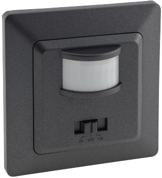 MILOS Bewegungsmelder 160°, anthrazit / LED geeignet,  250V~, Unterputz, 2-Draht