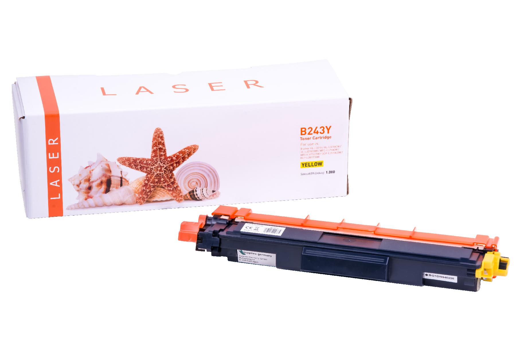 TN243Y alternativ Toner gelb für Brother / TN243Y / 1.000 Seiten TN243Y alternativ Toner gelb für Brother / TN243Y / 1.000 Seiten