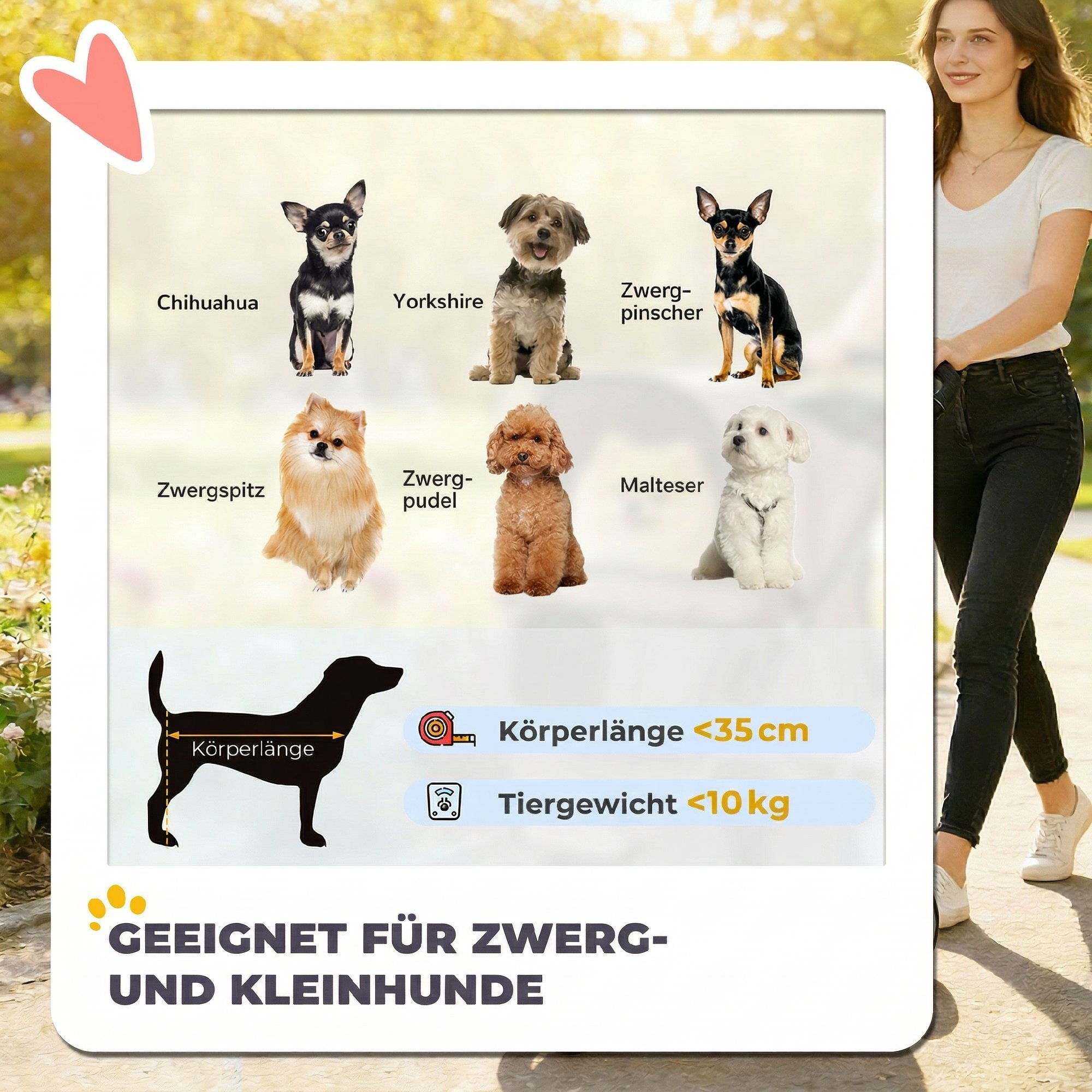 Hundewagen Faltbar Hundebuggy mit Aufbewahrungskorb Kissen Netzfenster Getränkehalter für kleine Hunde bis 10kg Kaffee