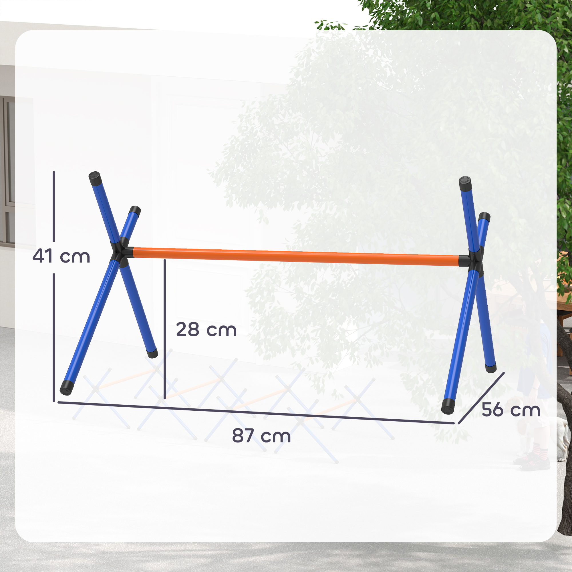Agility Set Hunde, 4-teiliges Agility Ausrüstung mit Hürden, Tragetasche Höhenverstellbar Trainingsset für kleine Hunde