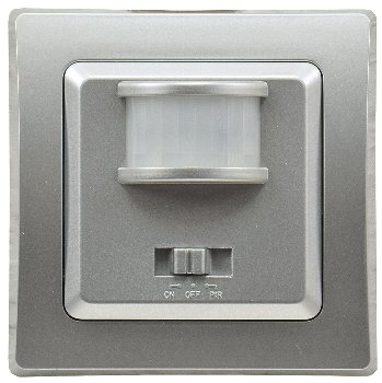 DELPHI Bewegungsmelder 160°, silber, LED geeignet, 250V~, Unterputz, 2-Draht