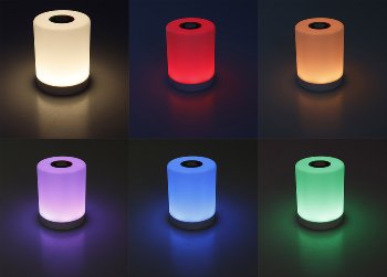 LED Akku-Tischleuchte mit Touch-Funktion / Höhe 113mm, Warmweiß + RGB