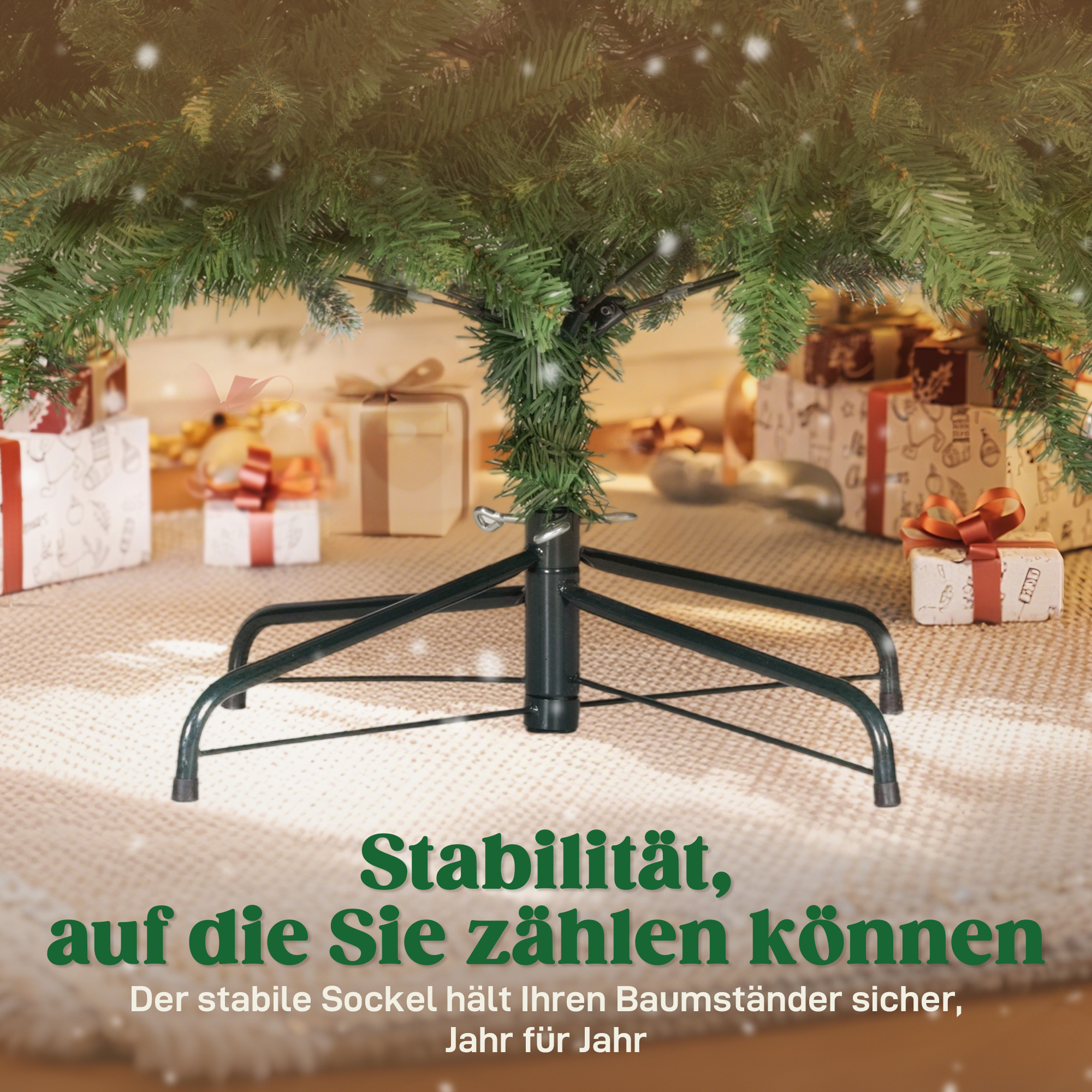 Künstlicher Weihnachtsbaum 180 cm Kiefernbaum künstlich mit 3026 Spitzen für drinnen