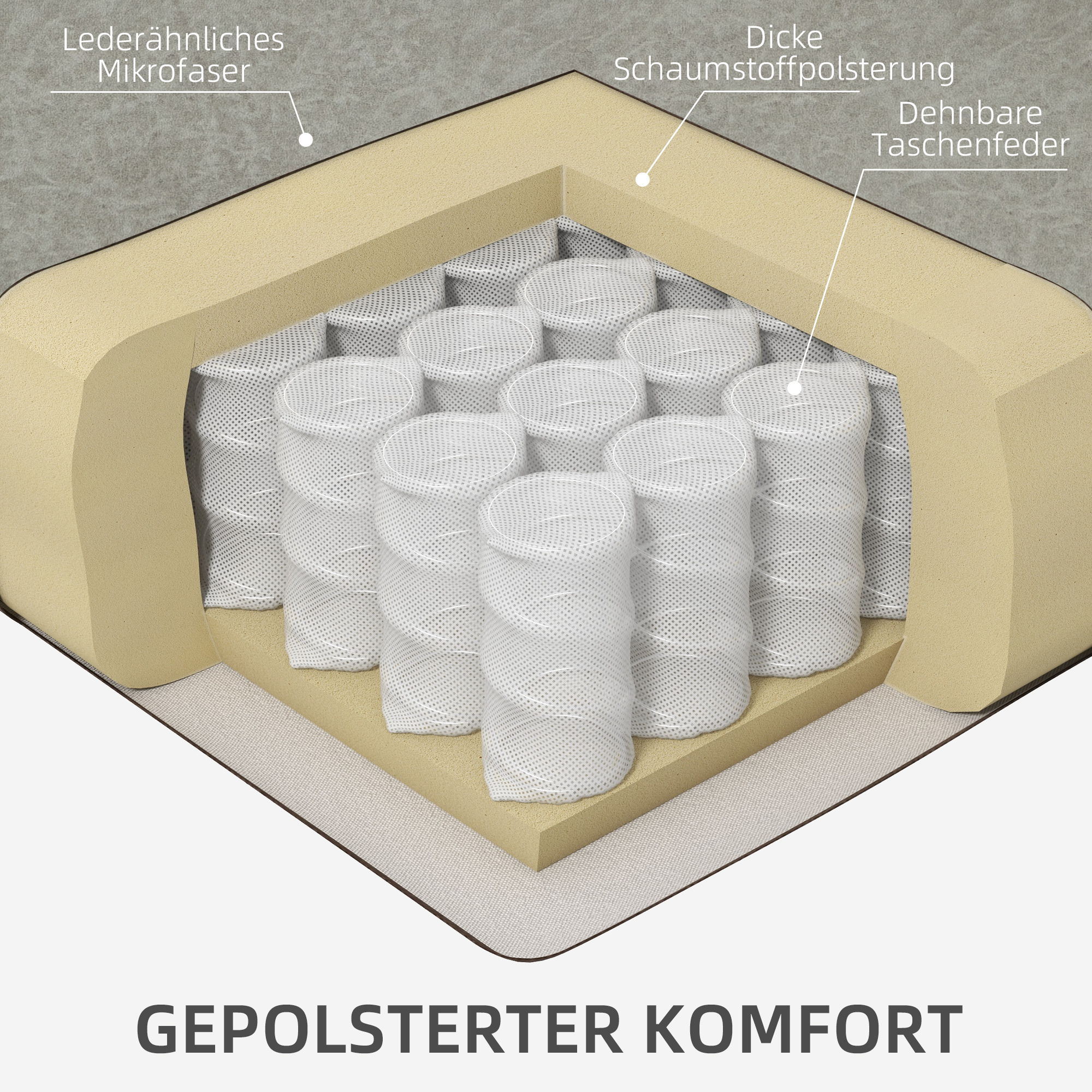Relaxsessel mit Fußstütze und Liegefunktion, inkl. Getränkehalter, bis 150 kg, Braun