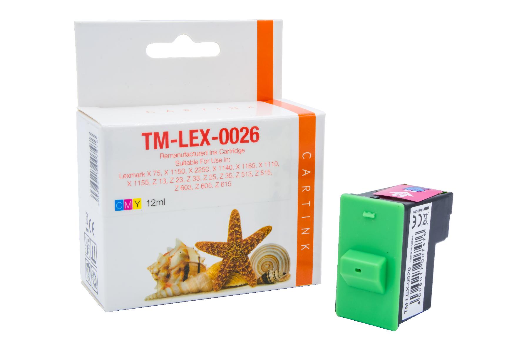 0026 Refill Tinte Color für Lexmark / 10N0026 / 13,8ml