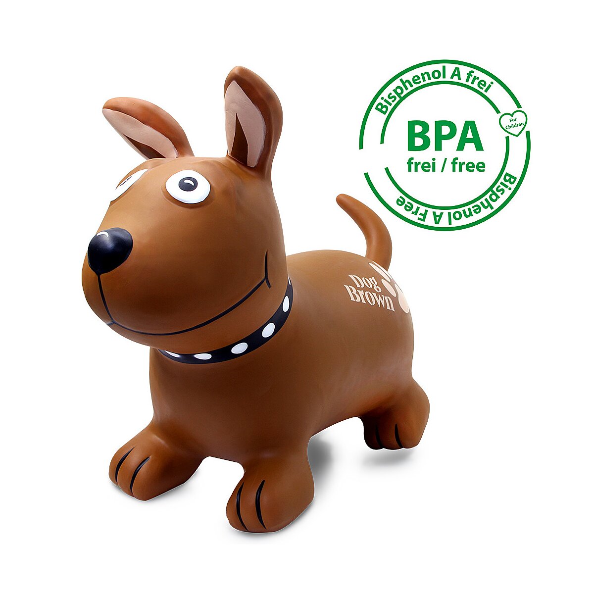 Hüpftier Dog Brown HoppyDoo mit Pumpe