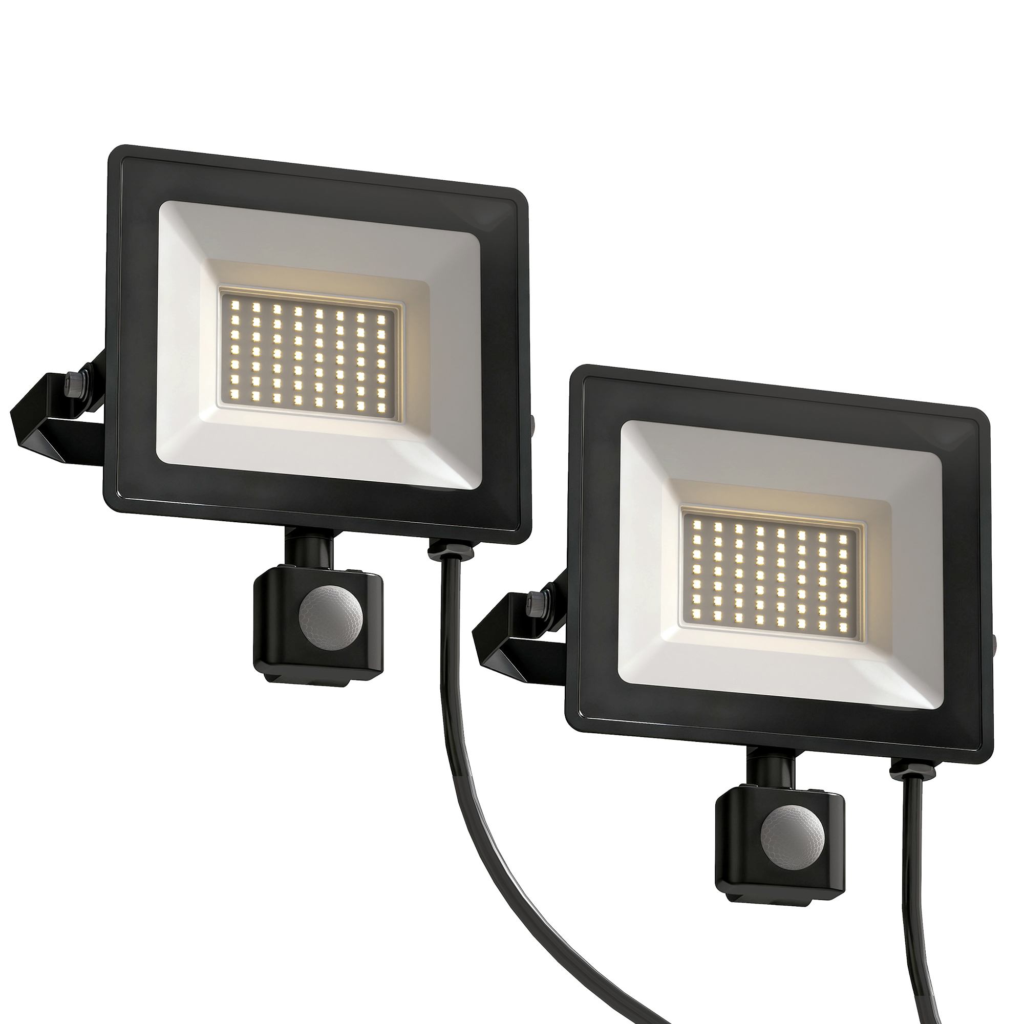 50W Arbeitslampe, verstellbar, 3 Modi, Aluminium, flexibel einsetzbar, Schwarz