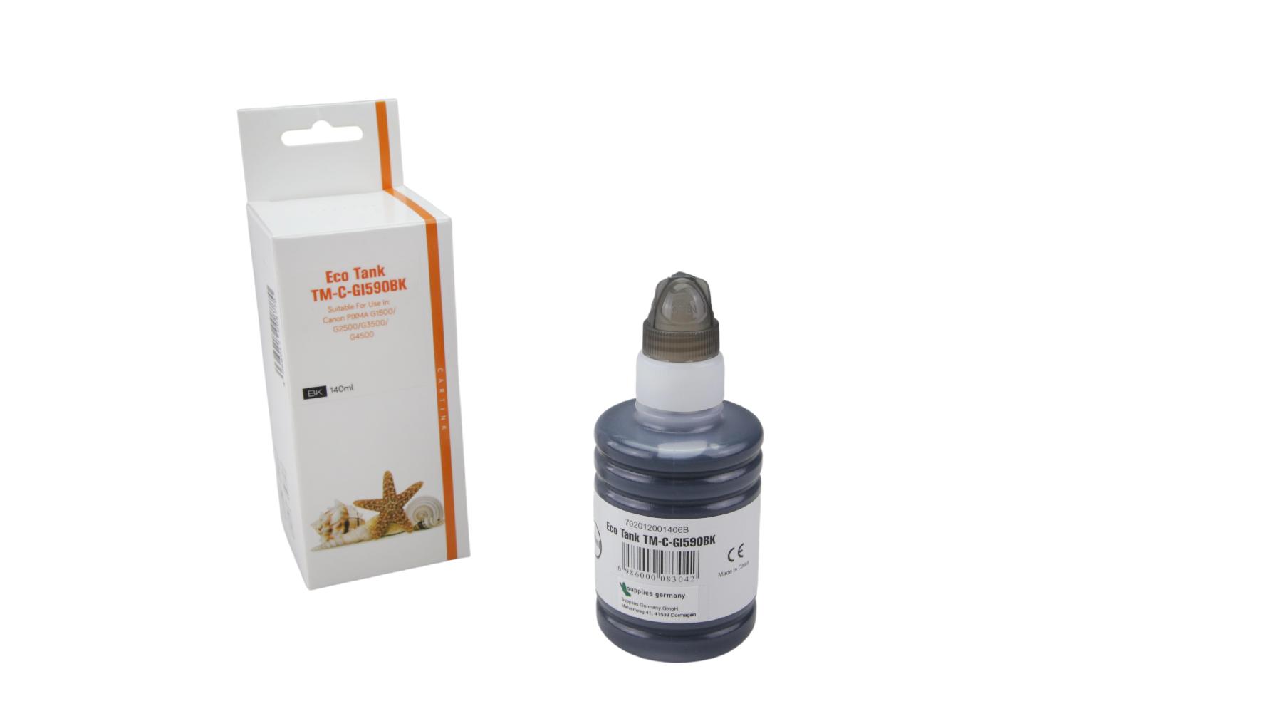 GI590schwarz Eco Tank Nachfüllflasche schwarz für Canon / GI590schwarz / 140ml