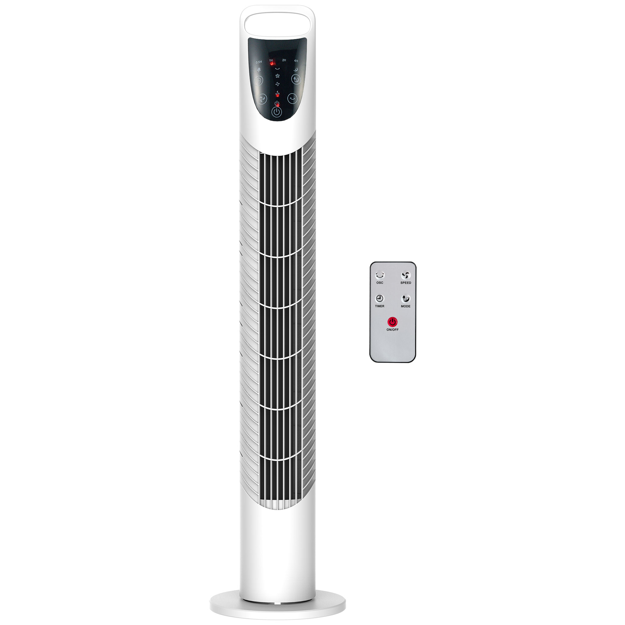 Turmventilator, 3 Modi, leiser Betrieb, Timer, Fernbedienung, 18x78,5cm, Weiß
