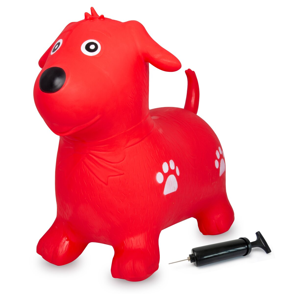 Hüpftier Hund HoppyDoo rot mit Pumpe