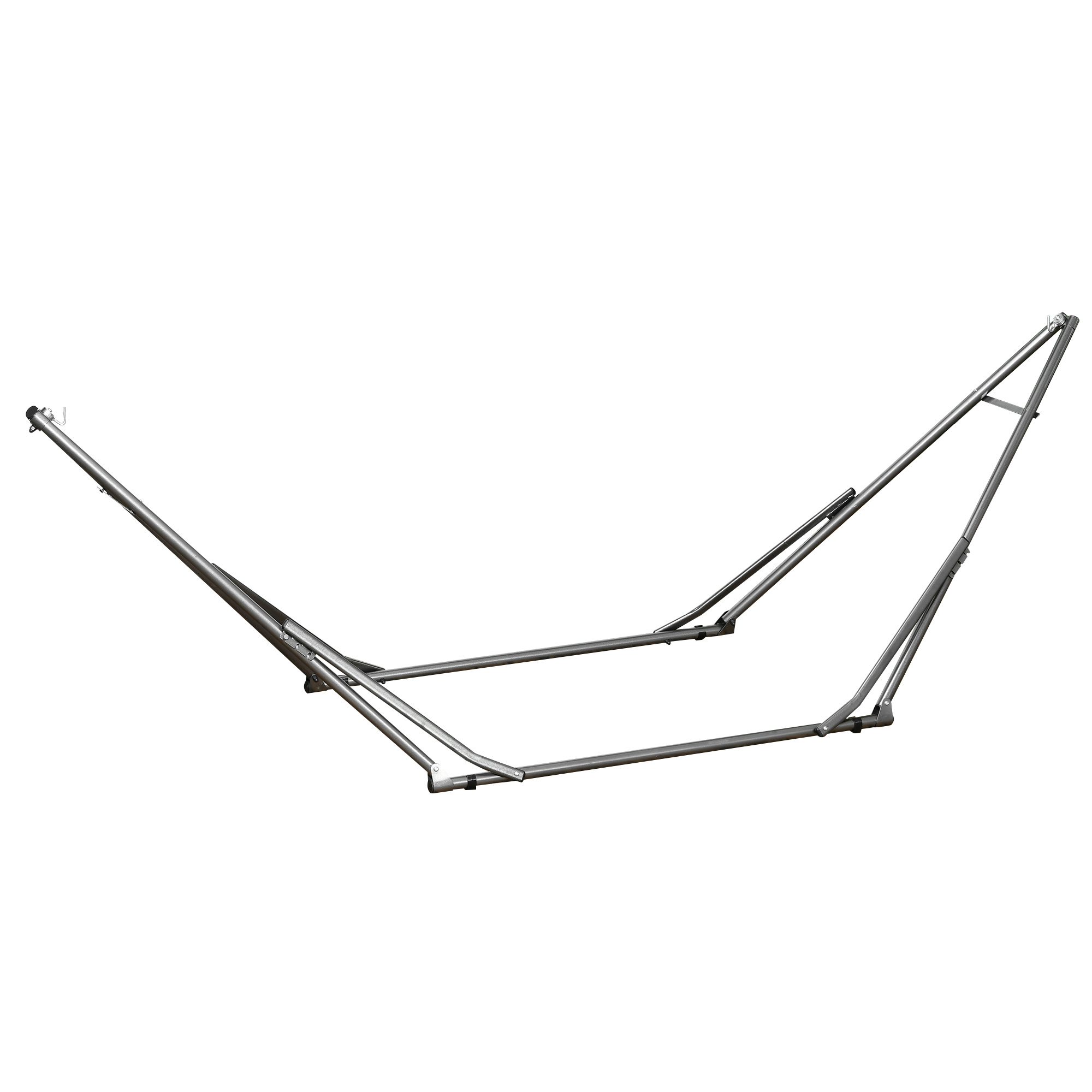 2-in-1 Hängemattenständer, wetterbeständig, Wäscheständer, 290 cm x 92 cm x 88 cm, Schwarz