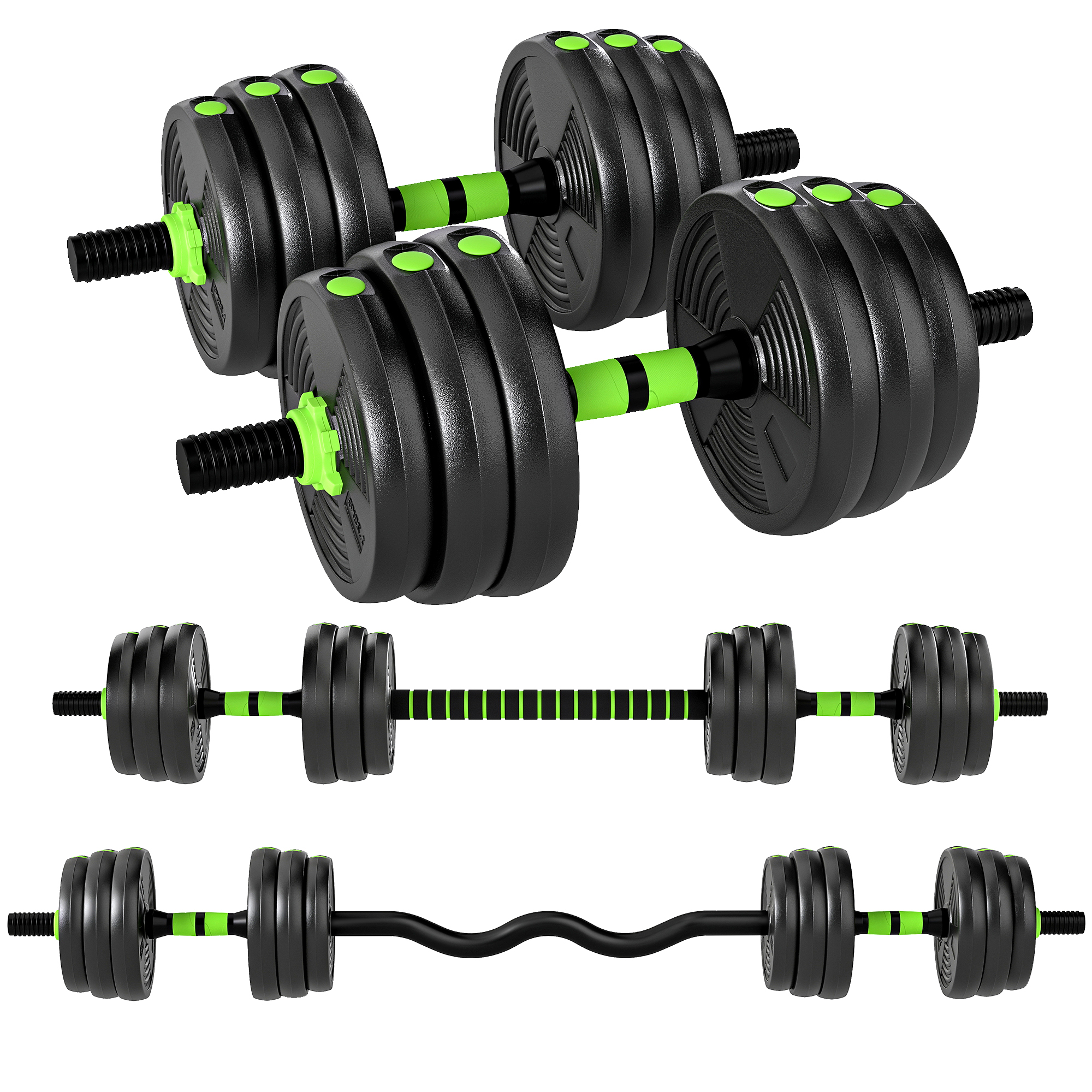 Hantelset verstellbar 20 KG Kurzhantel Set Kurzhanteln Langhanteln Hanteln Set für Krafttraining