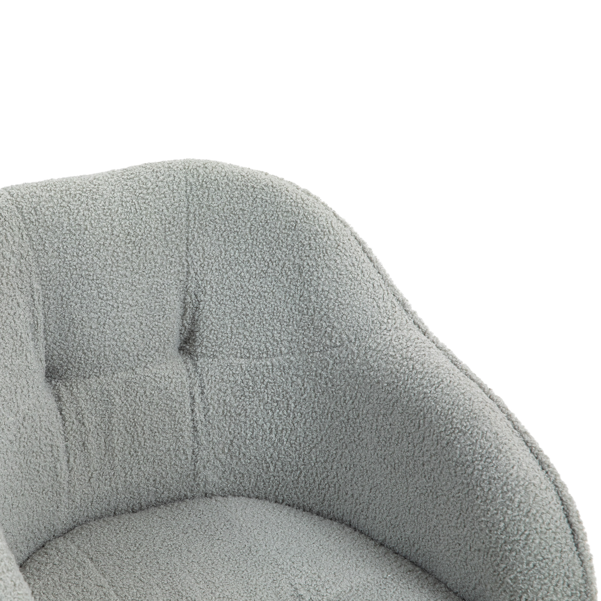 Homeoffice Stuhl, Ergonomisch Schreibtischstuhl mit Wippfunktion, Teddysamtoptik 56 x 61 x 86 cm Grau