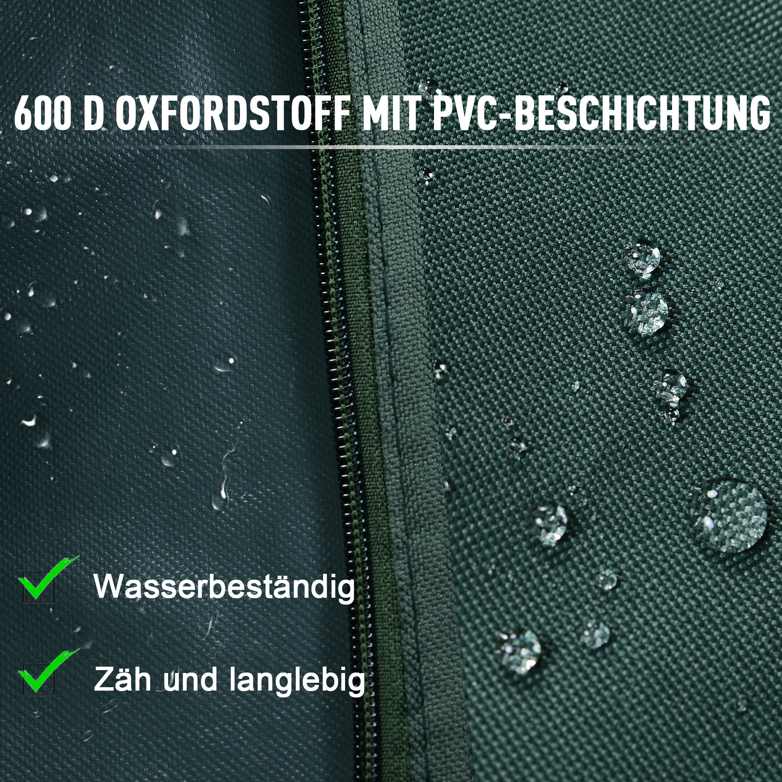 Hollywoodschaukel Abdeckung 3 Sitzer, Wasserabweisend Winterfest Schutzhülle für Gartenschaukel, UV-Beständig Abdeckplane, Abdeckhaube, Reißfest 420D Oxford Gewebe, 177x114x152cm Dunkelgrün