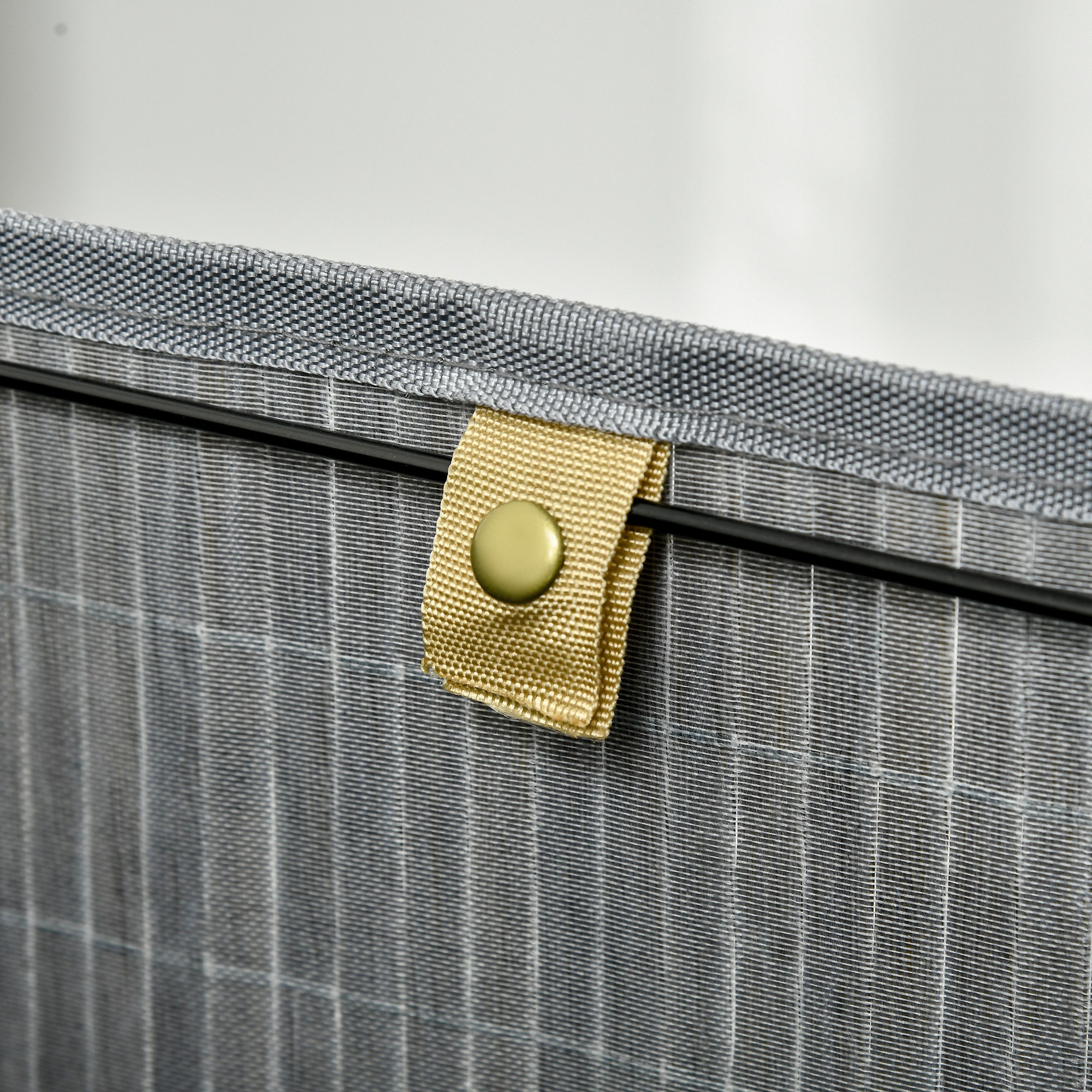 55 L Wäschekorb mit Deckel, Griff, Wäschesortierer mit herausnehmbarem Wäschesack für Badezimmer, Bambus, Grau