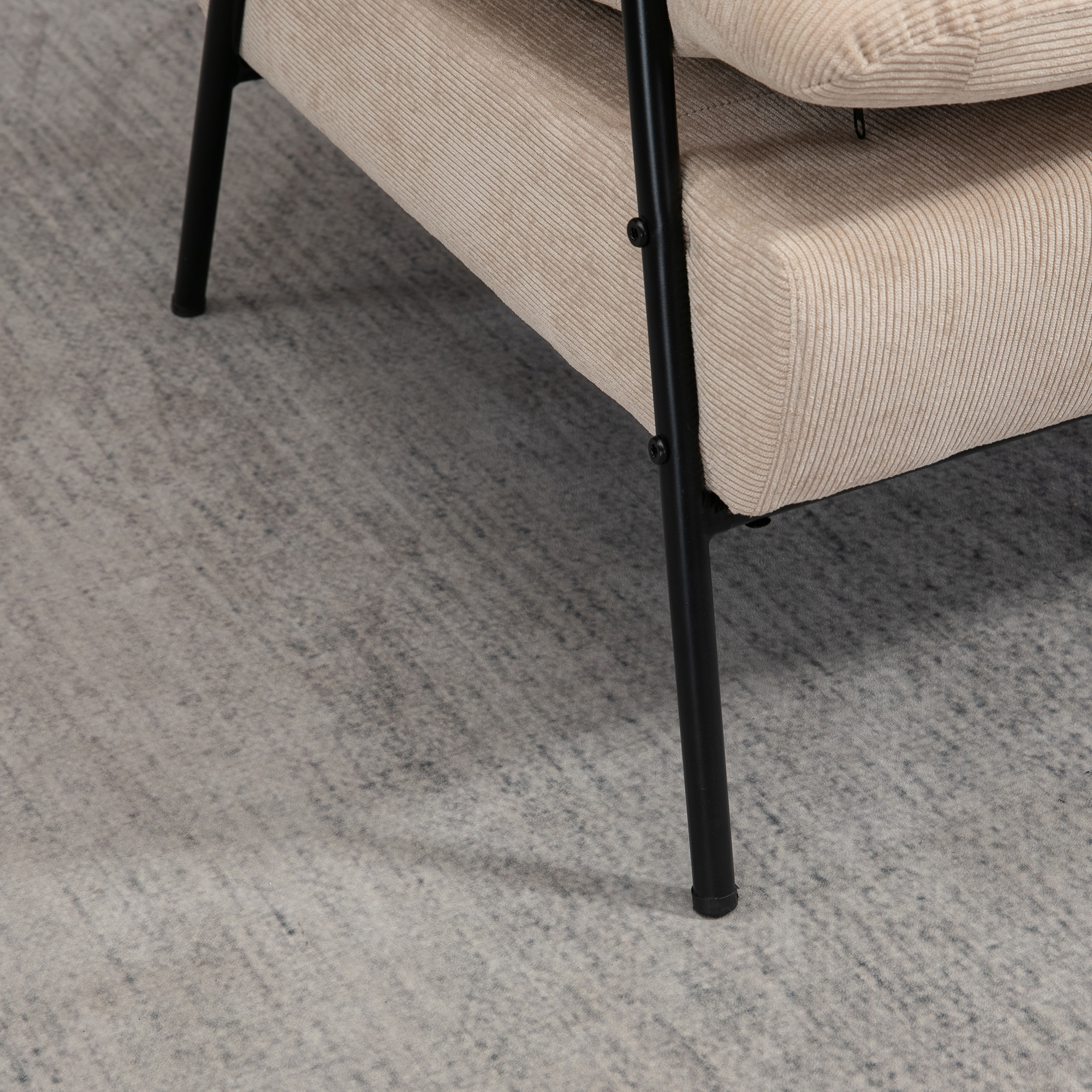 Polstersessel mit Hocker, Relaxsessel mit Liegefunktion, Polsterstuhl, Kissen, Fernsehsessel, 68 x 91,5 x 88 cm, Beige