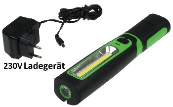 LED Stableuchte mit Akku "FlexiLED 300" / LiIon Akku, Magnethalter, 3W, 270lm,IP44