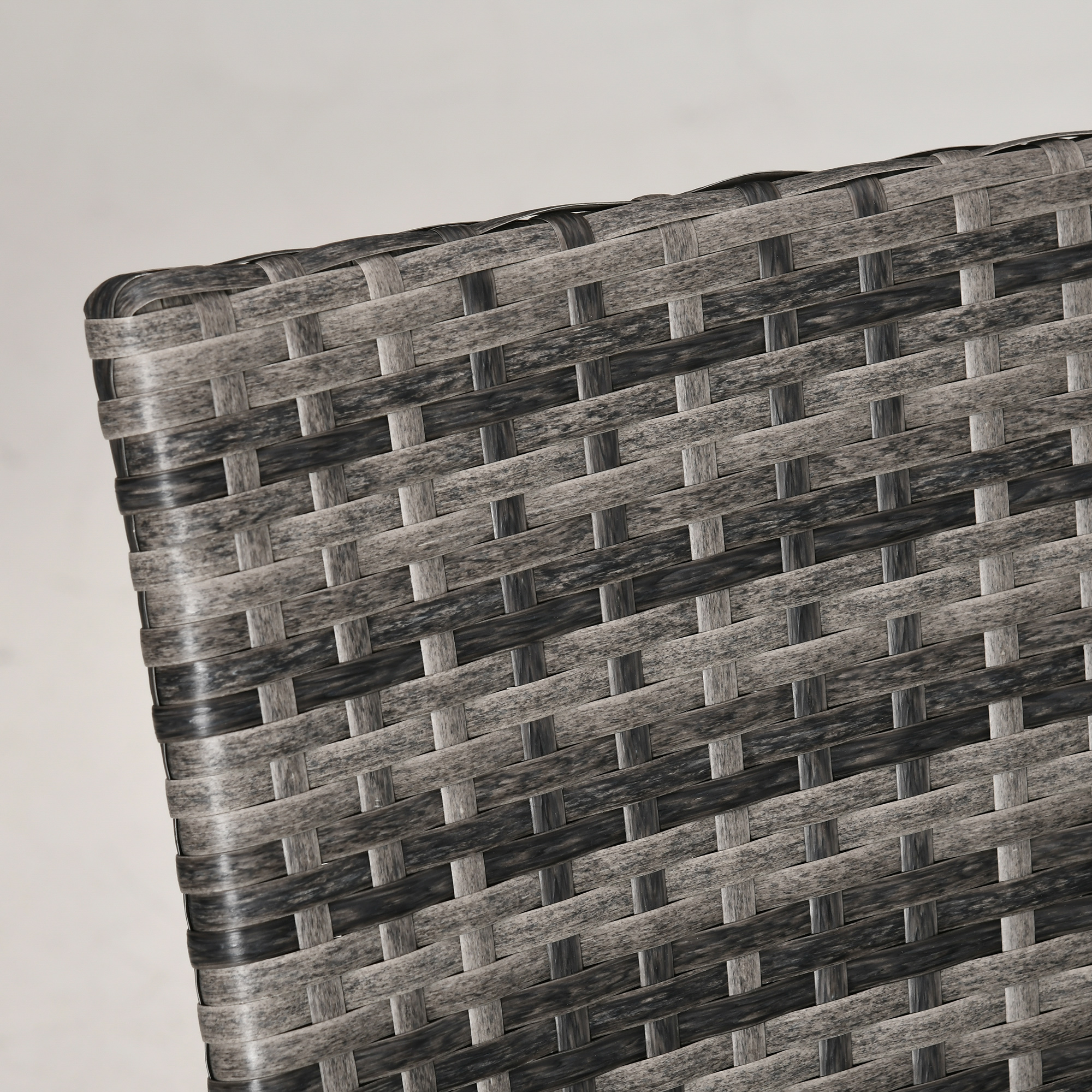 Balkonmöbel Set für 2 Personen Sitzgruppe Rattan Gartenset Polyrattan Dunkelgrau