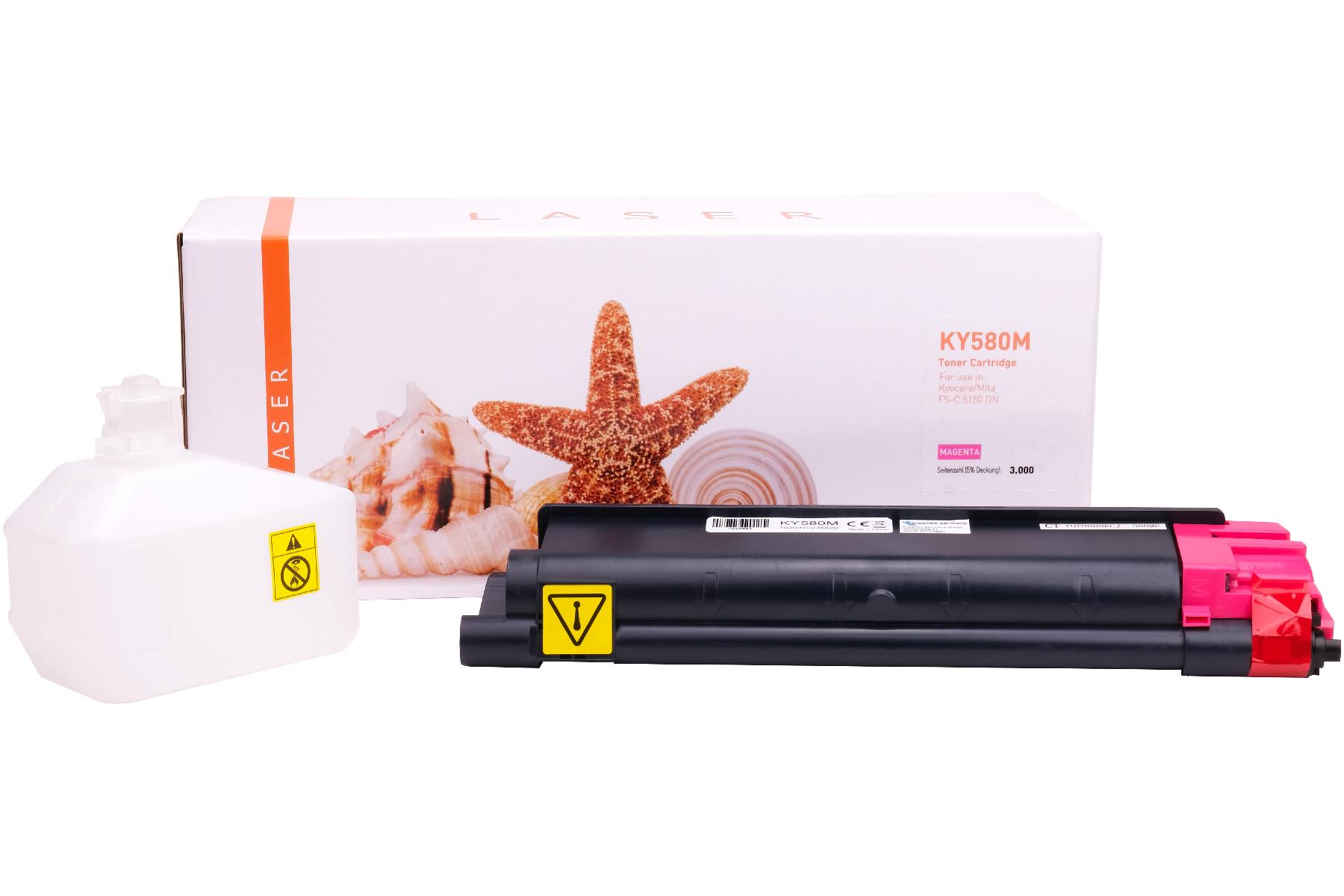 TK580M alternativ Toner Magenta für Kyocera / TK580M / 3.000 Seiten