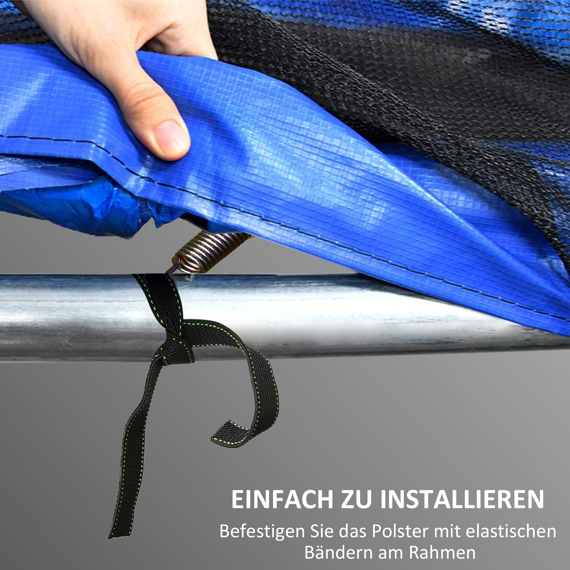 Ersatz-Randabdeckung für Trampoline, wasserfest, reißfest, Ø305 cm, bunt