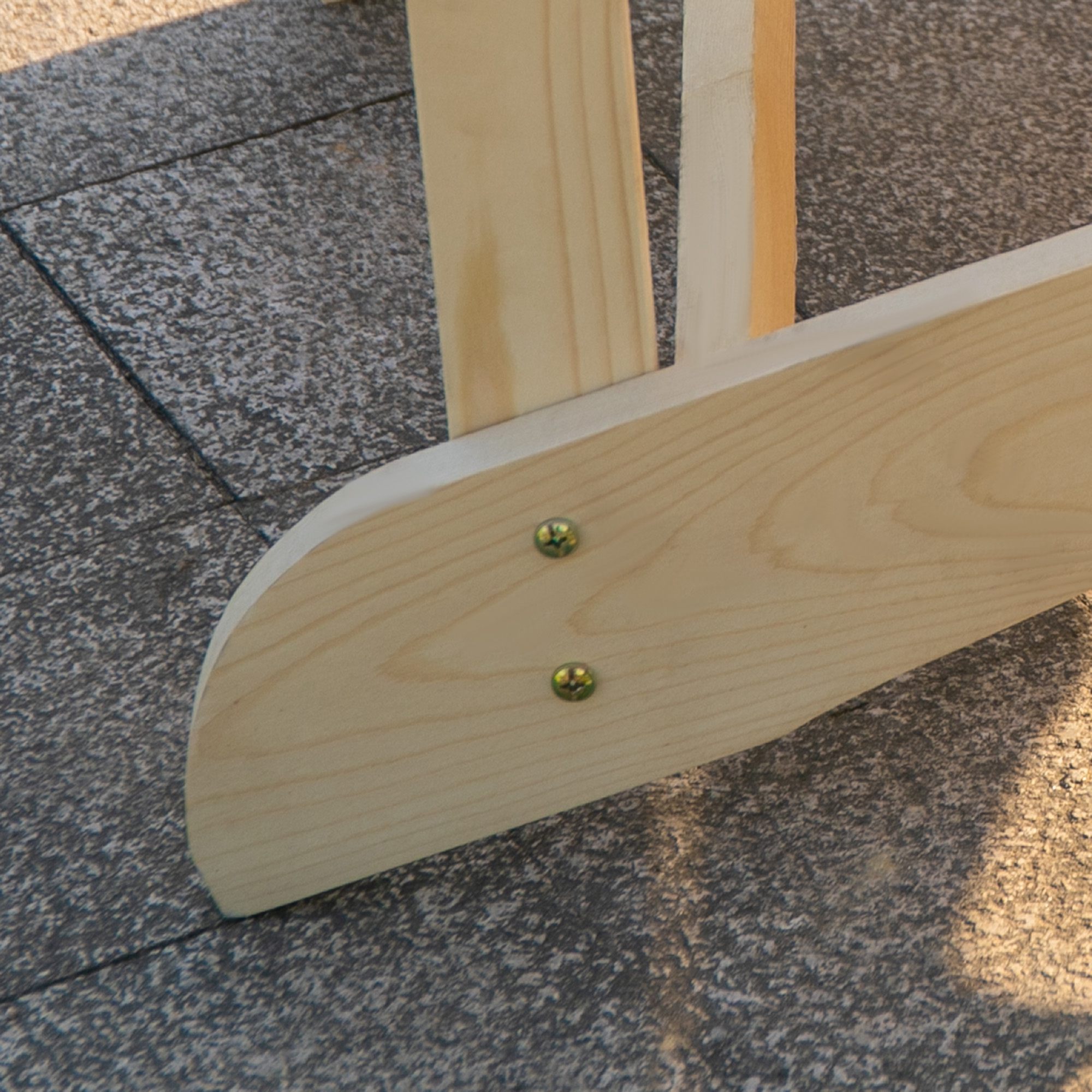 Adirondack Gartenstuhl mit Tisch und Schirmloch 2 Sitzer Gartensessel Sitzgruppe Gartenmöbel für Balkon Massivholz Natur 178 x 87 x 92 cm