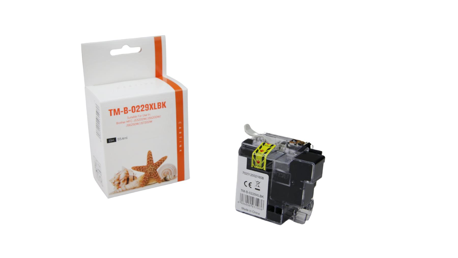 LC229schwarz alternativ Seestern Tinte schwarz für Brother / LC229schwarz / 55,4ml