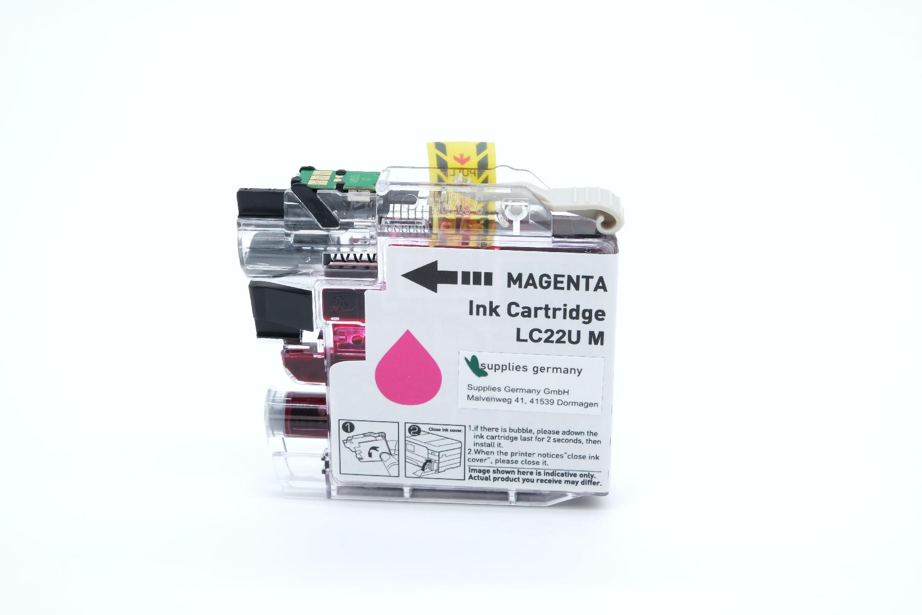 LC22UM alternativ Tinte Magenta für Brother / LC22UM / 15,4ml LC22UM alternativ Tinte Magenta für Brother / LC22UM / 15,4ml