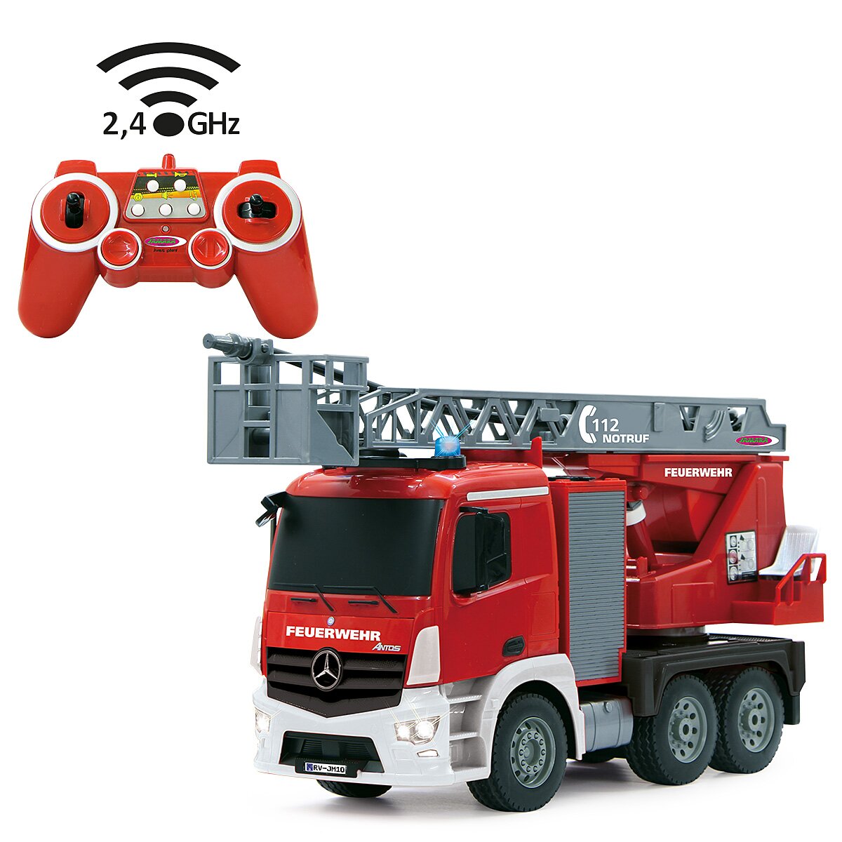 Feuerwehr Drehleiter Mercedes-Benz Antos 1:20 2,4GHz mit Spritzfunktion