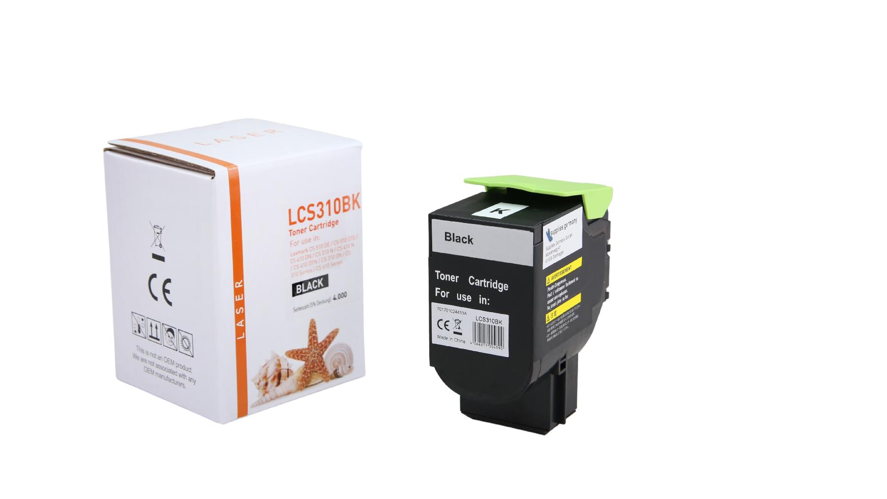 CS310BK alternativ Toner black für Lexmark / 70C2HK0 / 4.000 Seiten
