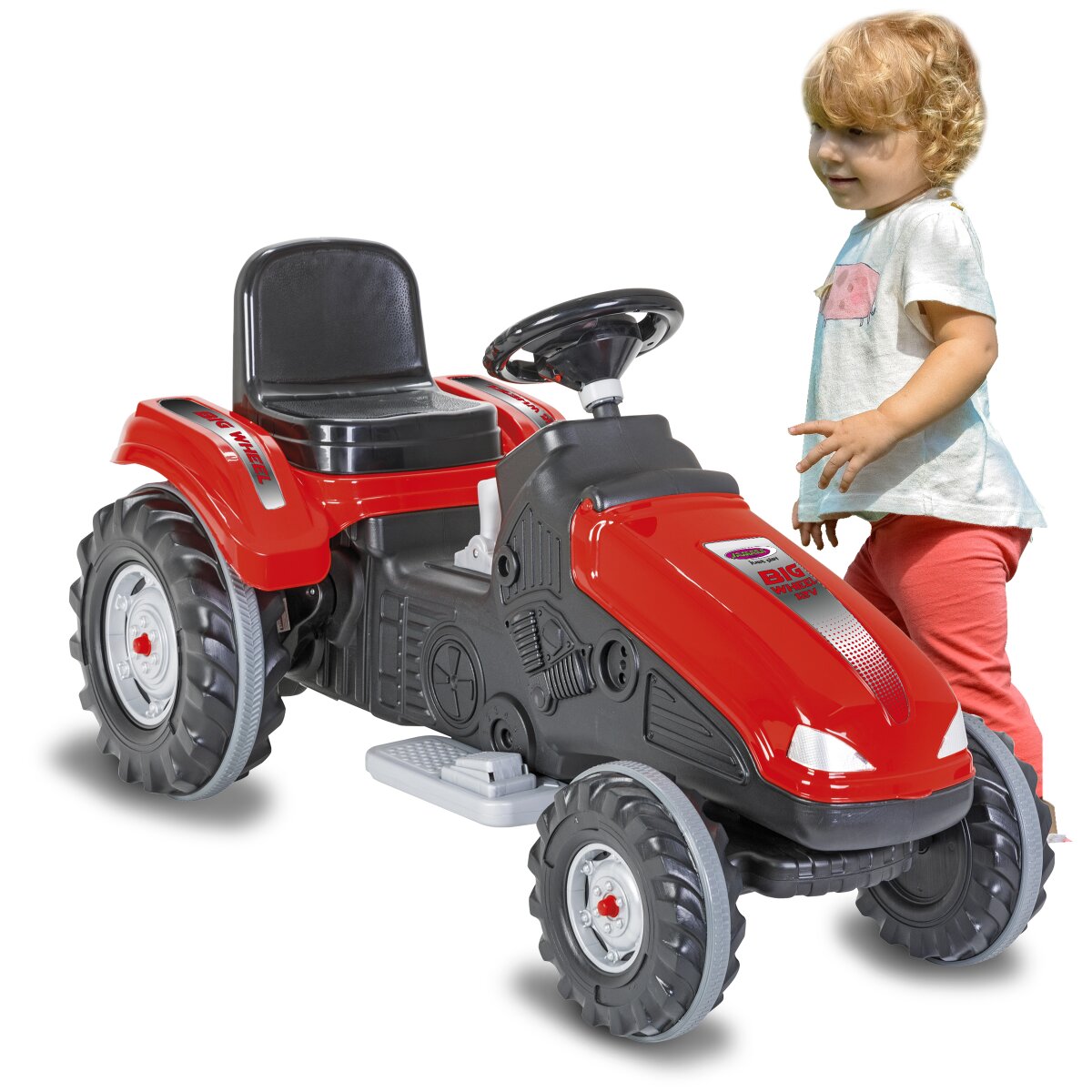 Kinderfahrzeug Traktor Big Wheel rot