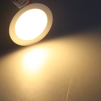 LED Einbauleuchte "EBL Slim WW" / IP67,1W, 50lm, Alu matt, warmweiß, Ø55mm